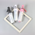 Foldable transparent umbrella fully automatic transparent three-fold sunny umbrella student simple sunny umbrella supplies. 