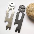 Stainless Steel  EDC Carry-on Pocket Outdoor Multi-function Tool Skull Keychain Screwdriver Crowbar. 