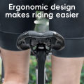 ROCKBROS Bicycle Saddle Comfort Shock Absorption MTB Road High-Carbon Steel Bike Seat Cushion Waterproof Leather Bicycle Seats. 