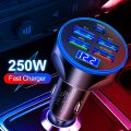 4usb PD 250W Car Charger Type C Fast Charging Auto Mobile Phone Adapter For iPhone    QC 3.0. 
