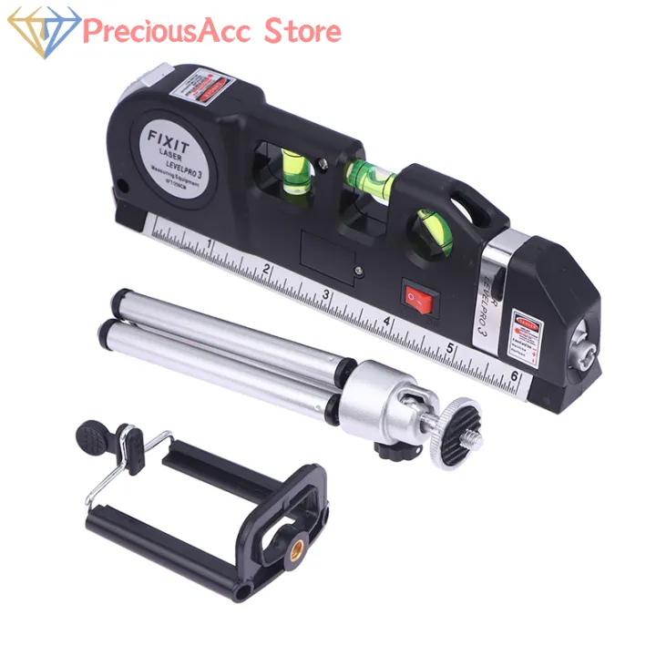 Measure Tape Ruler With Metal Tripod Stand Laser Level Line Tool ...