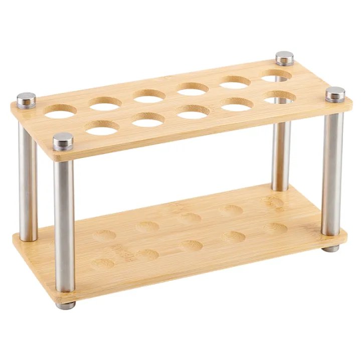 Jonlab Test Tube Rack 1 Set Bamboo Test Tube Rack Lab Test Tube Holder for Test Tubes Lab ...