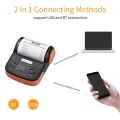 80mm Portable Thermal Printer Wireless Bluetooth Mobile Pocket Bill Printer Android Phone PC Printer MTP-3 Thermal Printer. 
