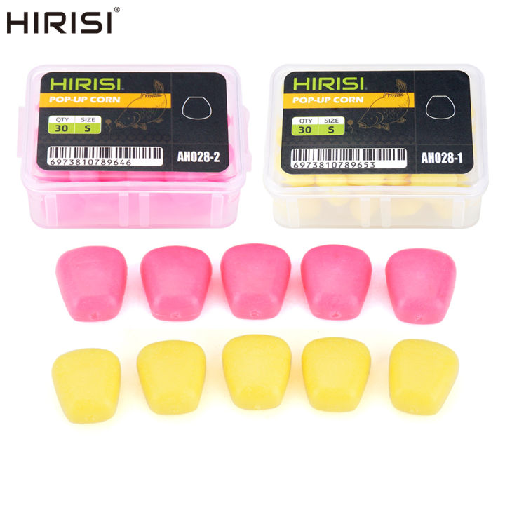 Hirisi 30/60 Piece Pop-Up Corn Carp Fishing Bait Soft Artificial Carp Baits Corn Fishing Lures Fishing Accessories AH028