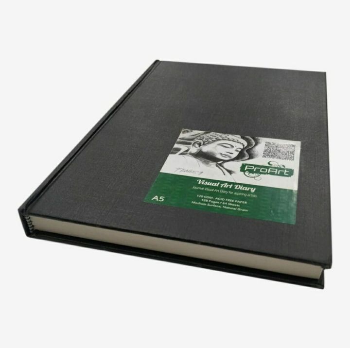 ProArt%20Hardbound%20Diary%20Sketch%20Book,%20A5%20Size,%20128%20Pages,%20120GSM%20Acid%20Free%20Paper%20-%20Image%202