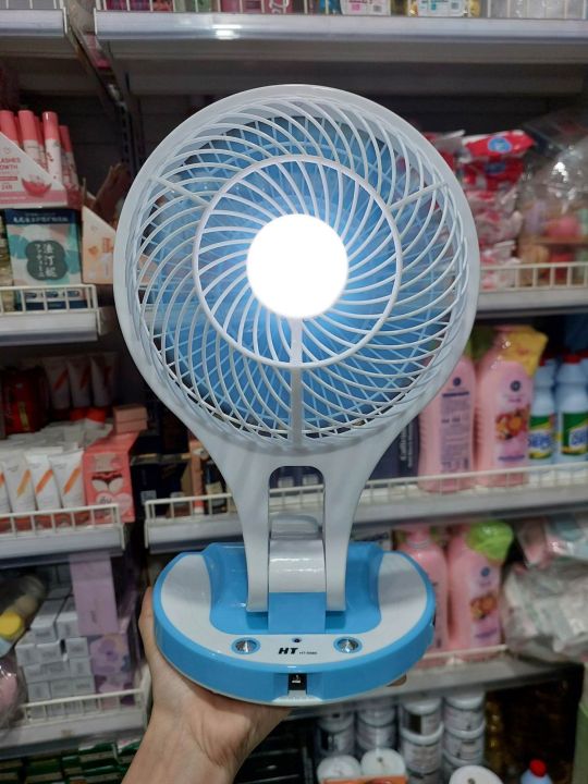 5580 LED Mini Fan ( မီးပါအားသွင်းပန်ကာ )