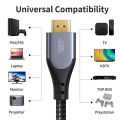 HDMI 2.1 cable 3M/1.8M/0.9M HDMI 2.0 cable 4K 120Hz Braided HDMI cable Supports HDR CEC Earc for Xbox PS5 PS4 Pro HDTV PC. 