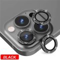 For IPhone 13 14 11 15 Pro Max Glitter Metal Camera Protector For IPhone 12 Mini Camera Protector 3PCS/Set Lens Protection Glass. 