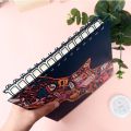 Dark Grey Blue Art Sketchbook Best for Painting & Drawing, Off-white Pages, Size 7.5 x 7.5 inches, 50 thick card sheets. 