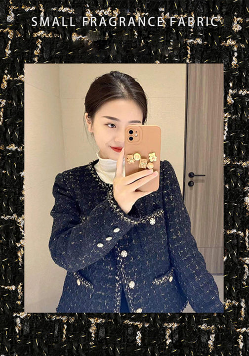 1/2/3M%20Gold%20Silk%20Small%20Fragrance%20Fabric%20Polyester%20Woolen%20Tweed%20Fabric%20Women's%20Shoes%20Hats%20Bags%20DIY%20Clothing%20Dress%20Handmade%20Sewing%20-%20Image%202