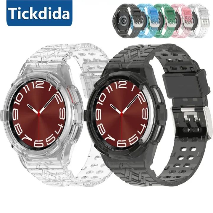 Strap for Samsung Galaxy Watch 6 Classic 47mm 43mm Case Silicone Sport Bracelet Correa for Galaxy Watch 6 Smart Watch Band