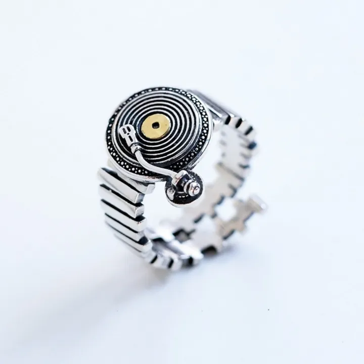 Record Design Inner Ring Simple New Trend Vinyl Record Player Creative Ring Alternative Fashion ...