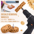 Car Eraser Wheel Adhesive Remover  Wheel, Smooth Power Drill Adapter, Paint Repair  Vinyl Decals Removal Tool. 