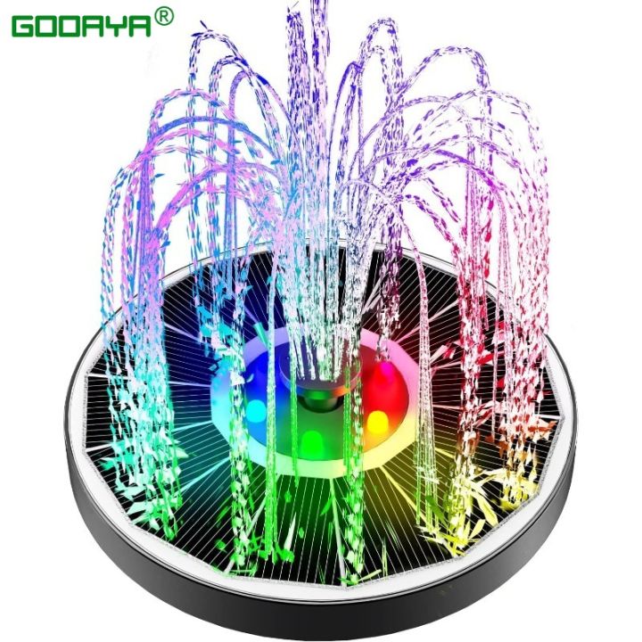 Solar Water Fountain Pool Pond Waterfall Fountain Garden Decoration Outdoor Bird Bath Solar Power Floating Water Pump Decoration
