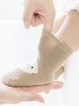 6 Pairs of Floor Socks Newborn Dispensing Non-Slip Indoor Soft Bottom Round Cartoon Mouth Boys and Girls Kidsren's Socks.