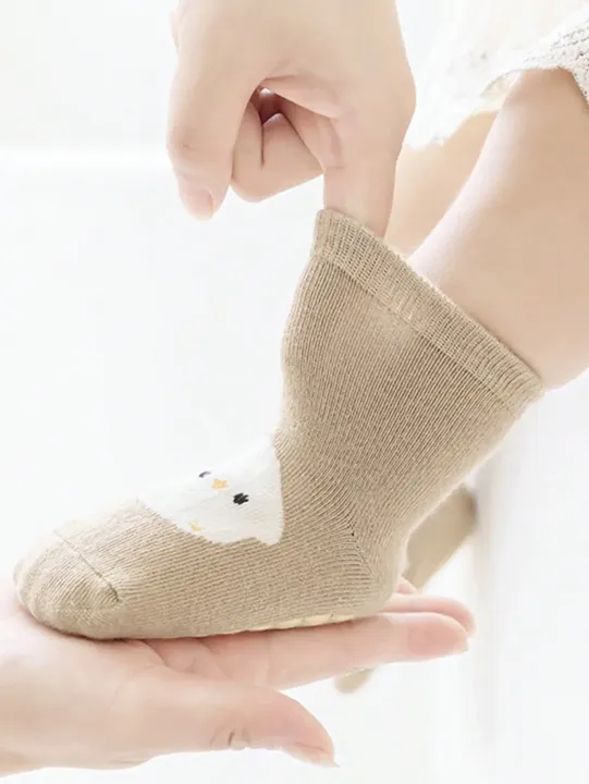 6%20Pairs%20of%20Floor%20Socks%20Newborn%20Dispensing%20Non-Slip%20Indoor%20Soft%20Bottom%20Round%20Cartoon%20Mouth%20Boys%20and%20Girls%20Kidsren's%20Socks%20-%20Image%205