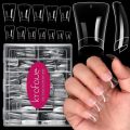 240pcs Duck Nail Tips Clear Nail Tips Curved 12 Sizes Duck Feet Style Half Cover False Nails Wide French Nails Extension. 