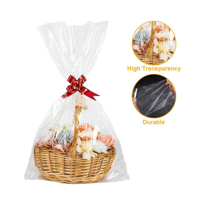 20/30/50pcs%20Large%20Cellophane%20Bags%20with%20Pull%20Bow%20Transparent%20Basket%20Colorful%20Bow%20Basket%20Making%20Holiday%20%20%20Packaging%20-%20Image%204