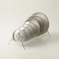 Plate Kitchen Rack Stainless Steel Nine Plate Dish Stand Utensil Rack Chrome Plated Storage Organizer.