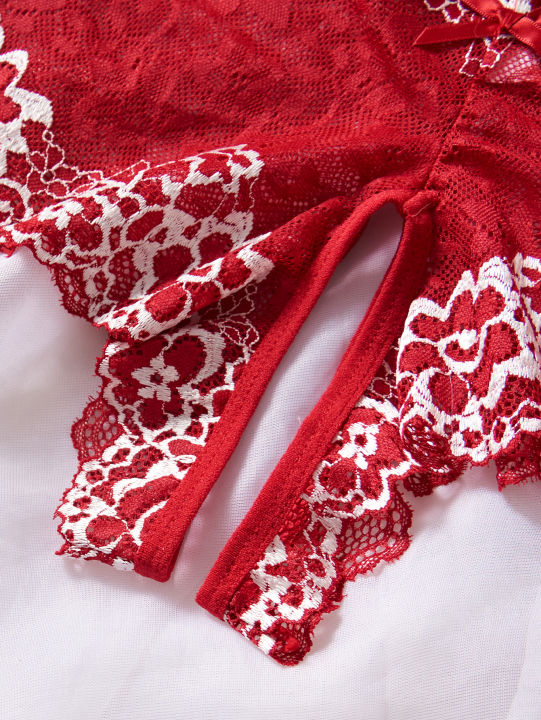 Lace%20Contrast%20Color%20Lingerie%20Bra%20And%20Panties%20Sets%20Underwear%20Set%20Women%20Suits%20-%20Image%206
