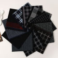 6 Packs of Men's Pure Cotton Plaid Handkerchiefs, Gentleman's Suit Flap Pocket Pants Squares, Thin Sweat Towels, Wedding and Holiday Supplies.