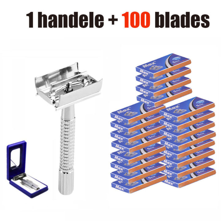 (%201Machine+10%20Blades%20)%20Double-Sided%20Safety%20Stainless%20Steel%20Manual%20Men's%20Razor%20Non-slip%20Handle%20Butterfly%20Quick%20replacement%20blade%20-%20Image%207