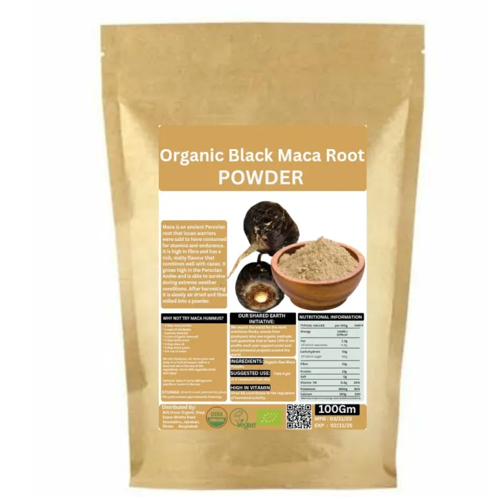 Organic Black Maca Root Powder / Black Maca Root Powder 100 gm | Daraz ...