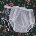Waterproof TPU Button Adult Diaper Coat Reusable Incontinence Pants Plastic Transparent Can Be Opened Easy To Wear For Elderly. 