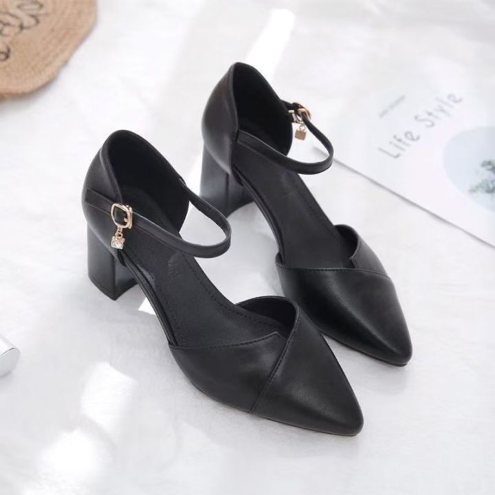Ladies%20Elegant%20Beige%20Pointed%20Toe%20Thin%20Strap%20Cross%20Buckle%20Mid%20Heel%20Sandals%20Daily%20Office%20Shoes%20-%20Image%202