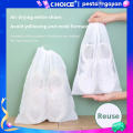 10PCs shoe drying and anti yellow bag, small white shoe Artifact Bag, shoe cover, non-woven fabric drawstring storage bag, white shoe anti dust and shoe drying bag. 