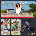 DS-K2 Karaoke Companion Bluetooth 5.3 Wireless Dynamic Micrphone RGB Lights KTV DSP Mixer System 3.5MM AUX Type-C Amplifier Host. 