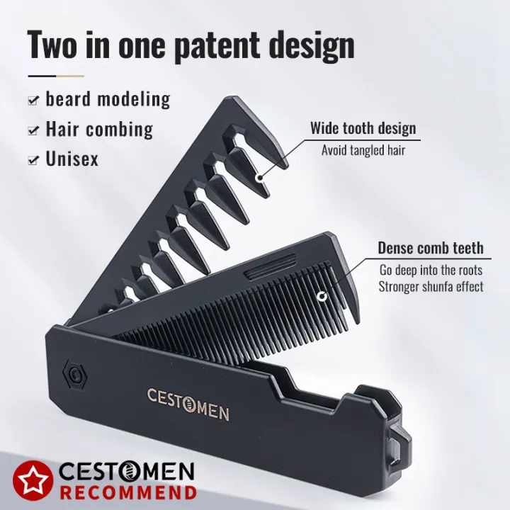 CESTOMEN%20Multifuncional%20Portable%20Plastic%20Folding%20Pocket%20Combs%20Barber%20Men%20Oil%20Head%20Beard%20Combs%20Hair%20Styling%20Wide%20Tooth%20Combs%20-%20Image%203