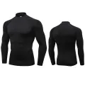 Men's Workout Compression Shirt Turtleneck Long Sleeve Rash Guard Gym Base Layer Athletic Undershirt Gear Sports Shirt. 