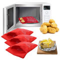 Microwave Potato Bag Reusable Express Microwave Potato Cooker Bag Baked Potato Cooker Perfect Potatoes 4 Minutes Red Baked Pouch. 