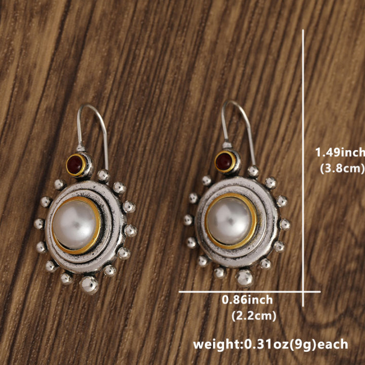 Vintage%20Palace%20Baroque%20Pearl%20Earrings%20Temperament%20Earrings%20Classical%20Elegant%20Drop%20Hook%20Earrings%20925%20Silver%20Needle%20Earrings%20-%20Image%205