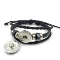 Anime Mega Stone Poke Snap Weave Leather Bracelet Glass Cabochon Adjustable Bangle Jewelry for Women Kids .