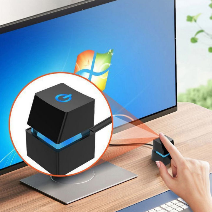 PC Computer Desktop Power Switch 1.8m Extension Cable Blue LED ...