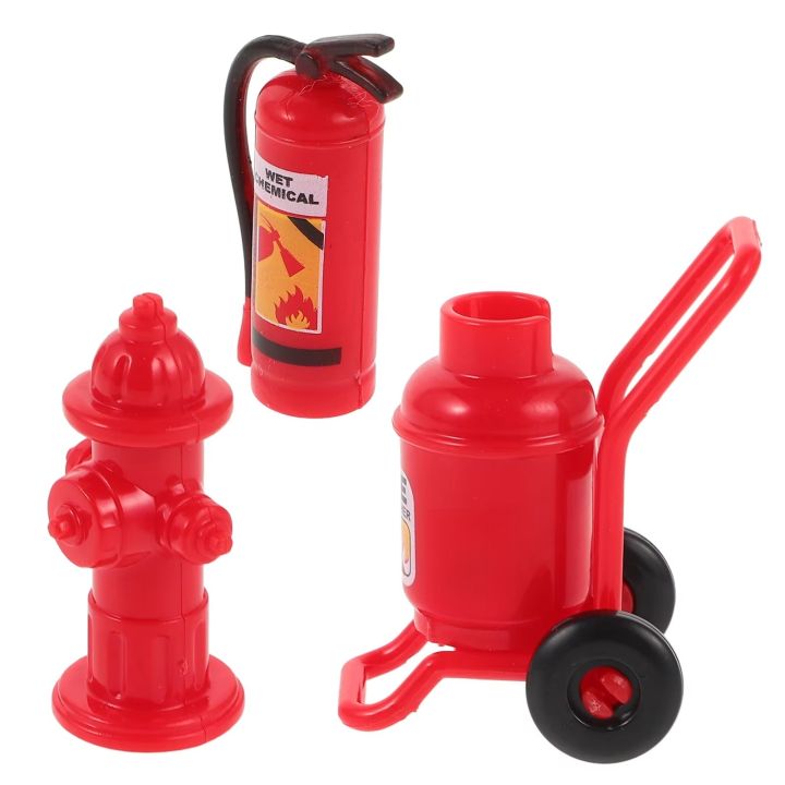 3PCS Mini Fire Extinguisher Hydrant Toy - Plastic Home Decor, DIY ...