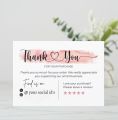 Pack of 100 Thank You Cards | Potrait | Packaging | Small business card. 