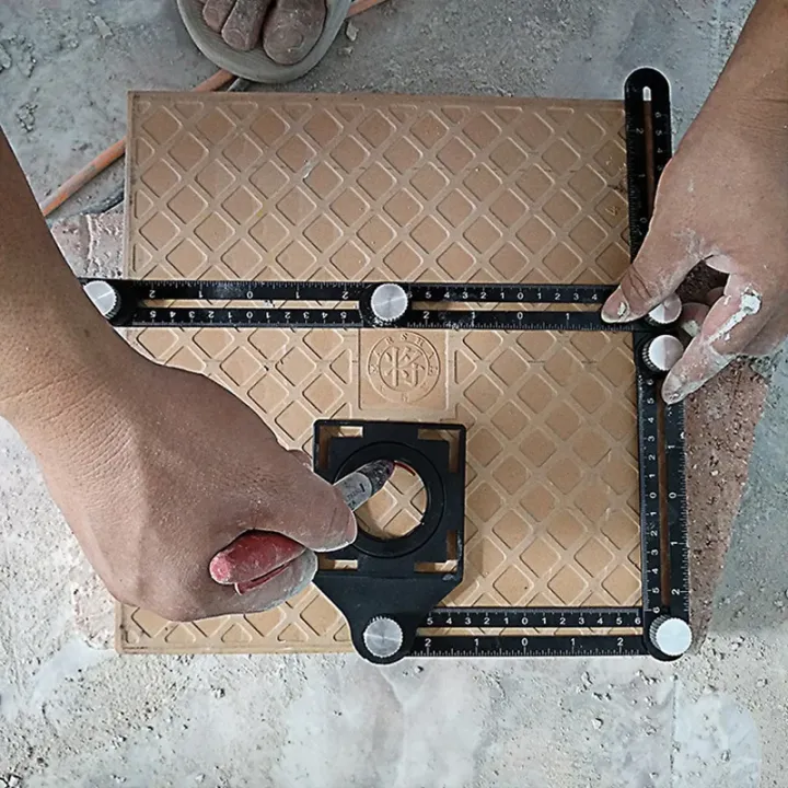 6 Fold Set Construction Angle Measuring Ruler Aluminum Alloy Perforated ...