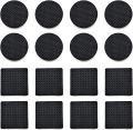 18 Pcs Non Slip Rubber Pads Felt Pads Self Adhesive Rubber Feet Round Square Self Adhesive Floor Protector for Table Legs Chair Bed. 