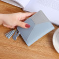 Korean mini women cute short 3 colors splice coin wallet. 