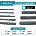 LIBRATON 8 in 1 Folding Allen Wrench Set Metric Allen Key Set Tool Or Folding Tamper Proof Torx Key Set Portable Star Wrench Kit. 
