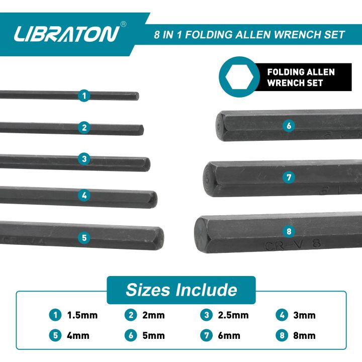 LIBRATON%208%20in%201%20Folding%20Allen%20Wrench%20Set%20Metric%20Allen%20Key%20Set%20Tool%20Or%20Folding%20Tamper%20Proof%20Torx%20Key%20Set%20Portable%20Star%20Wrench%20Kit%20-%20Image%203
