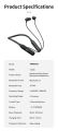 Tranyoo T-M28 Neck Mounted Sports Bluetooth Earphones. 