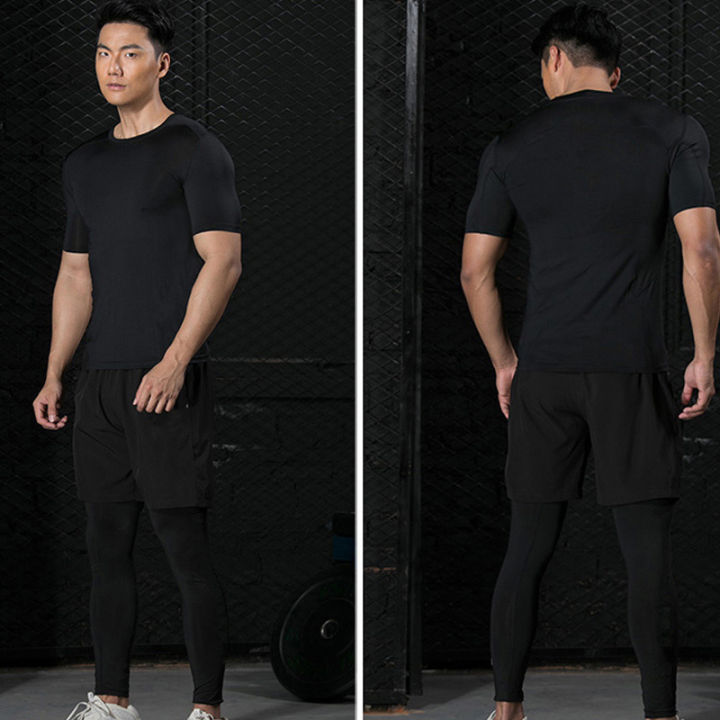 Men's%20Compression%20Shirts%20Summer%20Short%20Sleeves%20Tees%20T-shirt%20Gym%20Workout%20Fitness%20Running%20Tops%20Undershirts%20Baselayer%20Sportswear%20-%20Image%206