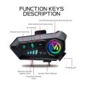 Y10 Motorcycle Bluetooth 5.3 Helmet Headset with Colorful Lights Waterproof Wireless Earphone Hands-free Headset Waterproof.