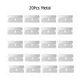 Decals Window Glass Razor Scraper Blades 20Pcs Plastic Scraper Replacement for Car Sticker Remover Clean Scraper Glue Remover. 