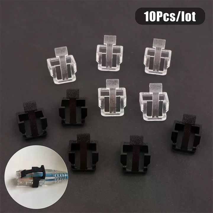 10Pcs%20RJ45%20Crystal%20Head%20Buckle%20Protective%20Cover%20Network%20Cable%20Plug%20Repair%20Latch%20-%20Image%202