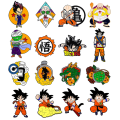 6Pcs Anime Dragon Ball Son Goku Enamel Brooch Badge Cartoon Vegeta Piccolo Master Roshi Krillin Lapel Pins For Fans . 